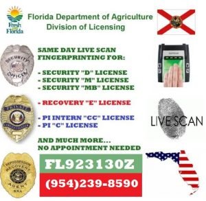 Florida Security License Fingerprinting